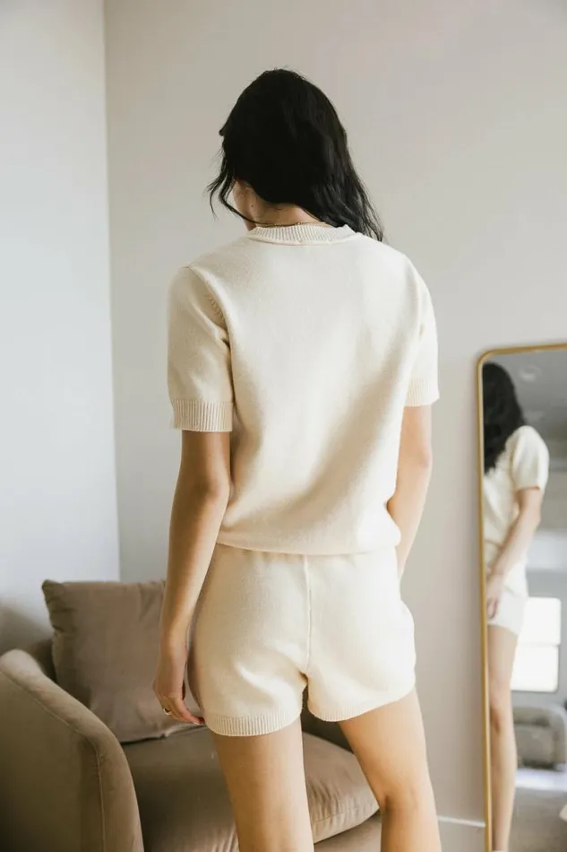 Spencer Knit Sweater Top In Cream Cream Women Bohme Sets