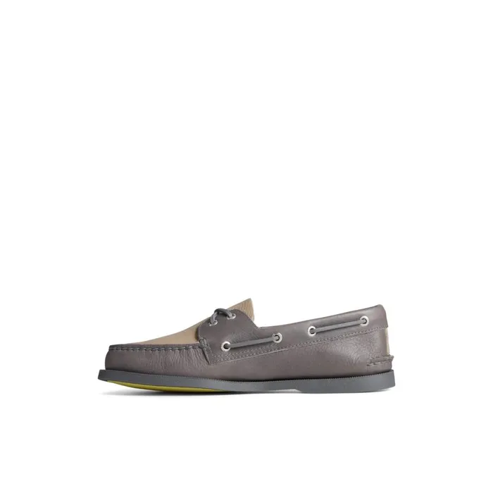 Sperry Authentic Original Tumbled Boat Shoe Grey Men Boat Shoes