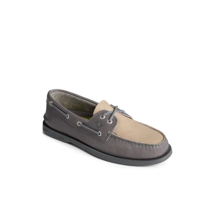 Sperry Authentic Original Tumbled Boat Shoe Grey Men Boat Shoes