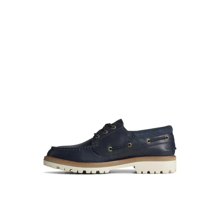 Sperry Authentic Original Unlined Lug 3Eye Boat Shoe Navy Men Boat Shoes