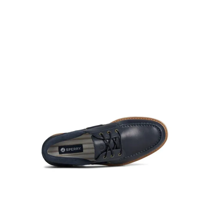 Sperry Authentic Original Unlined Lug 3Eye Boat Shoe Navy Men Boat Shoes