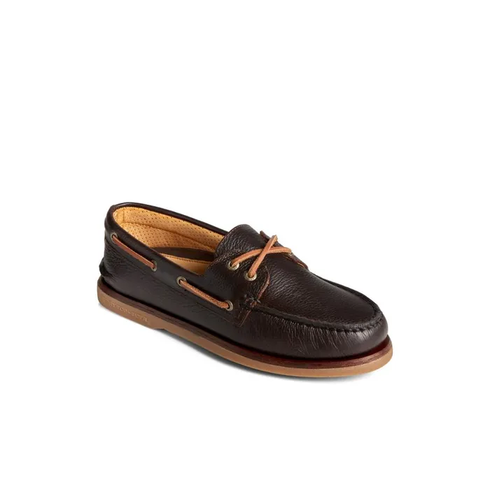 Sperry Gold Cup Authentic Original Tumbled Boat Shoe Brown Men Boat Shoes