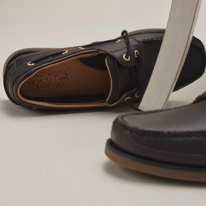 Sperry Gold Cup Mako Boat Shoe Dark Brown Men Boat Shoes