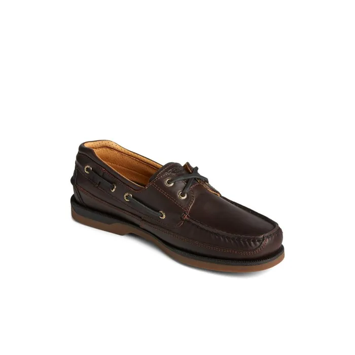 Sperry Gold Cup Mako Boat Shoe Dark Brown Men Boat Shoes