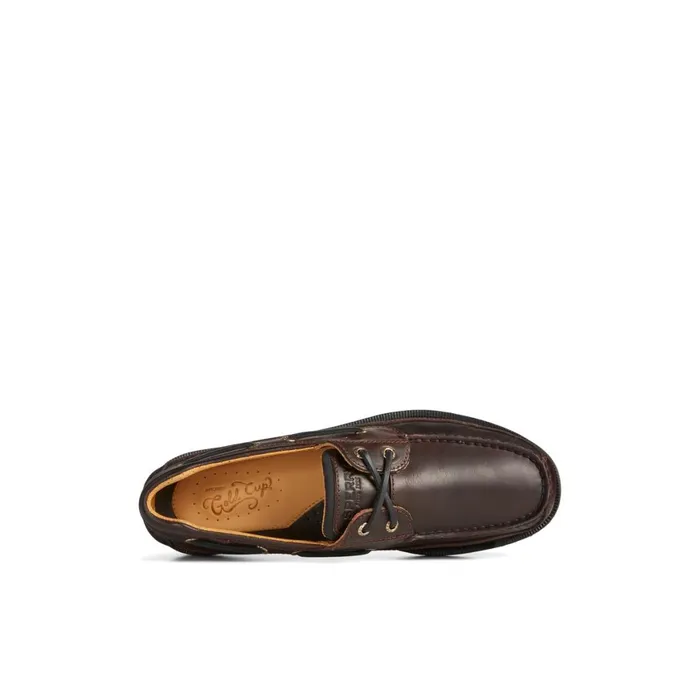 Sperry Gold Cup Mako Boat Shoe Dark Brown Men Boat Shoes
