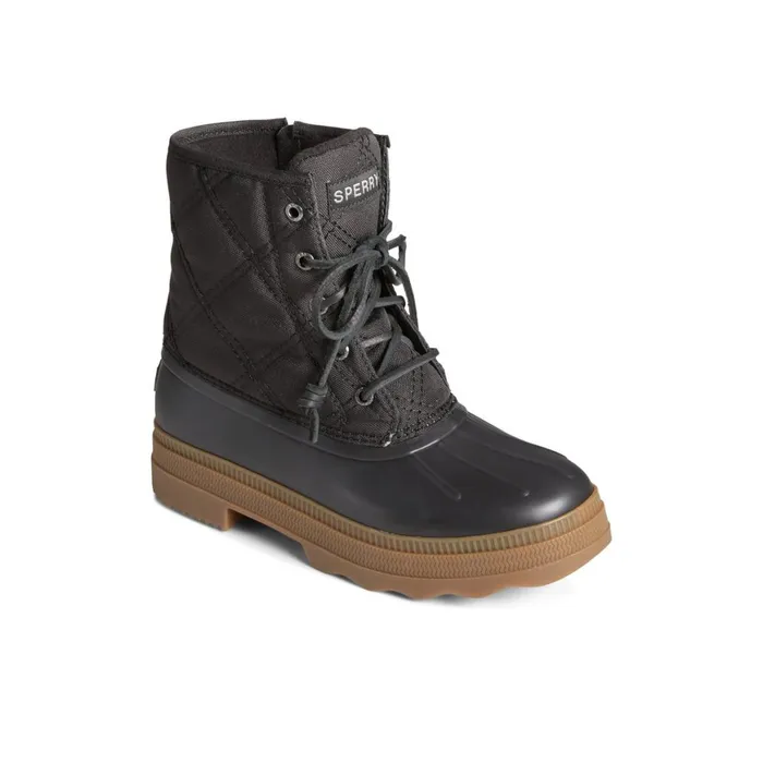 Sperry Saltwater 20 Textile Duck Boot Black Women Boots