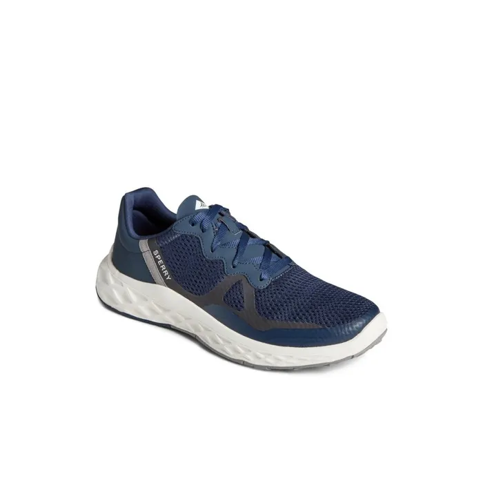 Sperry SeaCycled Headsail Sneaker Navy Textile Mesh Men Sneakers