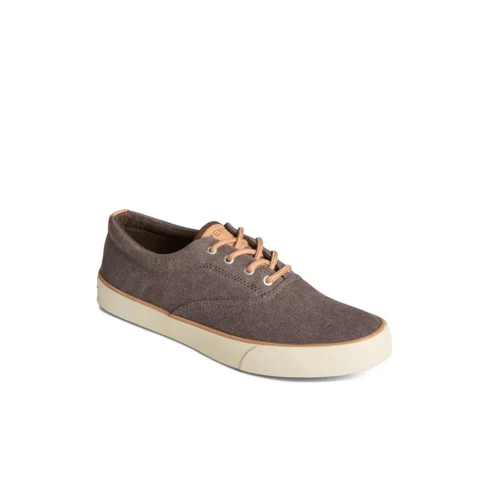 Sperry Striper II Washed Canvas CVO Sneaker Brown Men Sneakers
