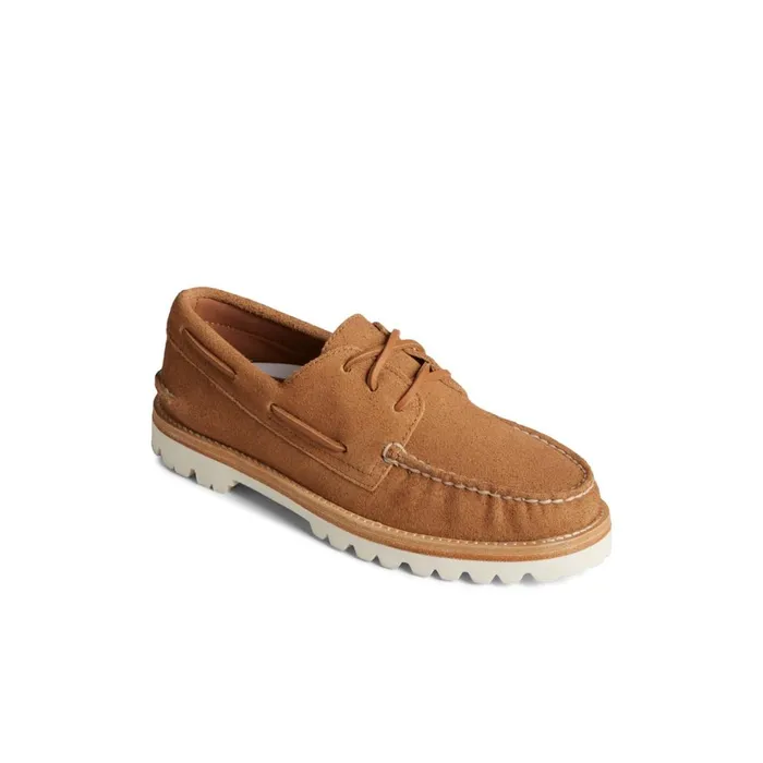 Sperry Unisex Authentic Original 3Eye Vibram Boat Shoe Medium Beige Men Boat Shoes
