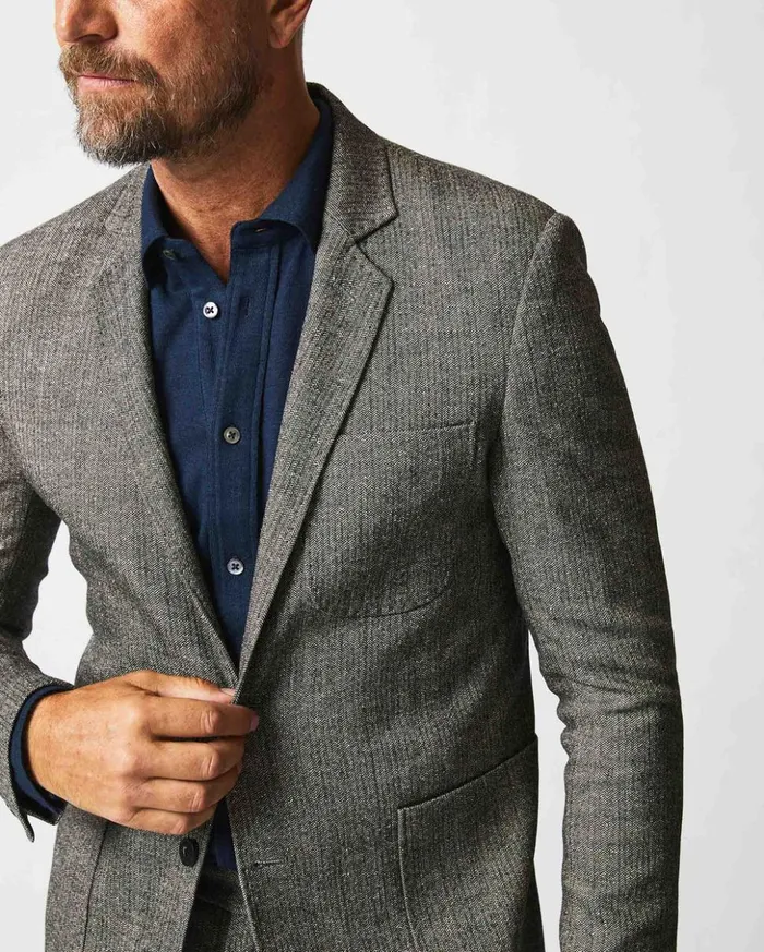 Suiting Men Billy Reid Archie Jacket Blackwhite