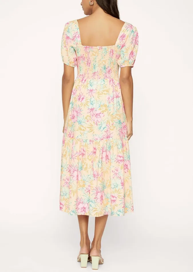 Sunkist Aloha Midi Dress Peachmulti Women Lost Wander Dresses