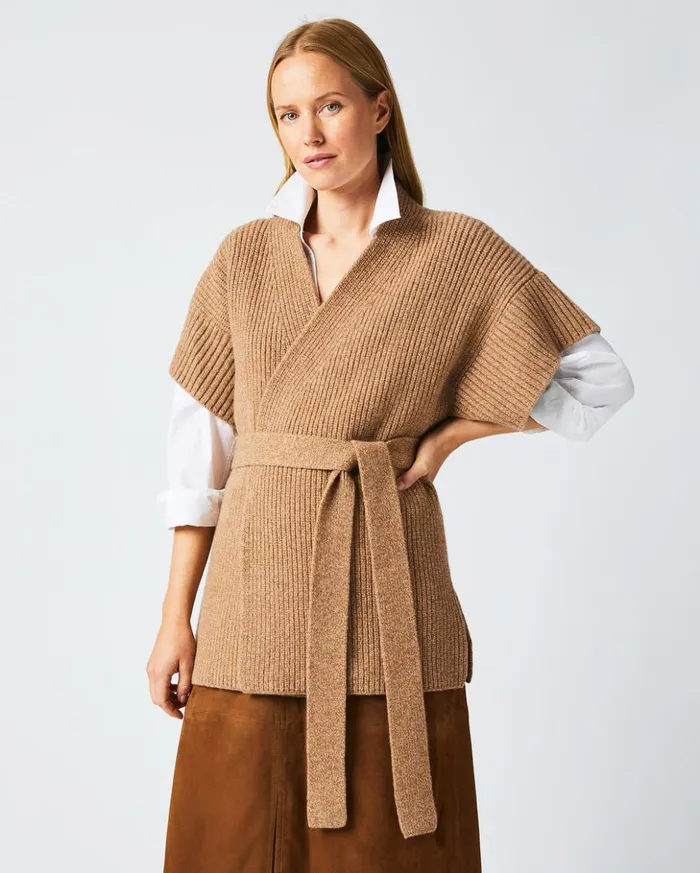 Sweaters and Knits Women Billy Reid Shell Wrap Cardigan Camel
