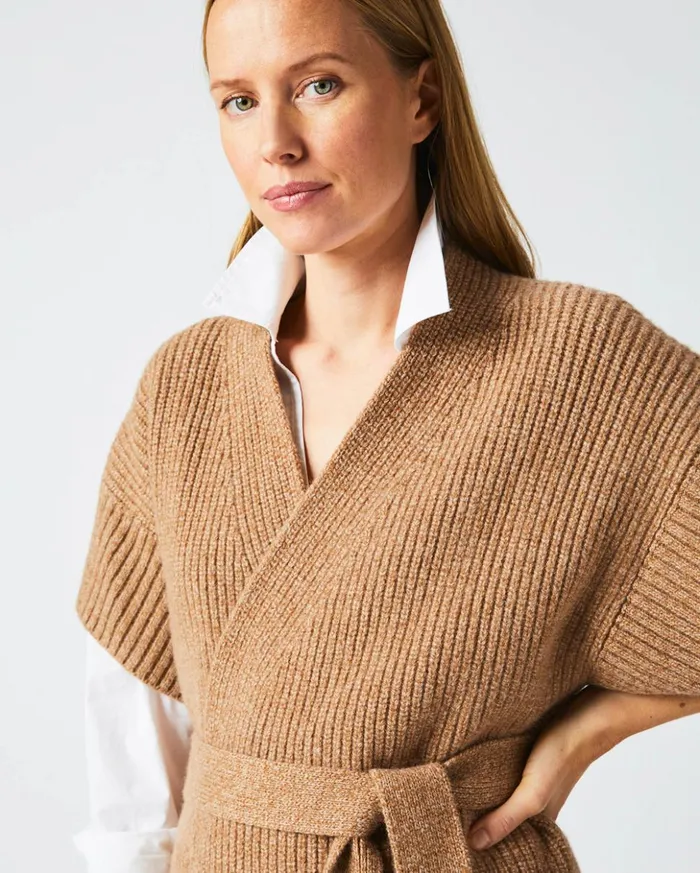 Sweaters and Knits Women Billy Reid Shell Wrap Cardigan Camel