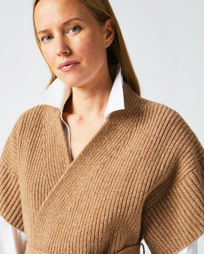 Sweaters and Knits Women Billy Reid Shell Wrap Cardigan Camel