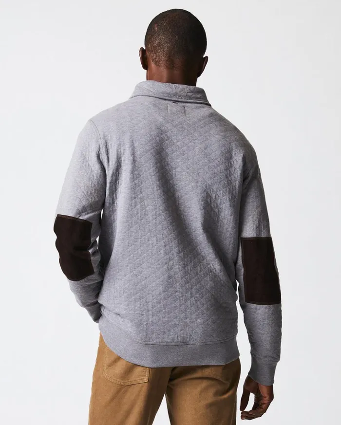 Sweaters and Sweatshirts Men Billy Reid Diamond Quilt Shawl Medium Grey