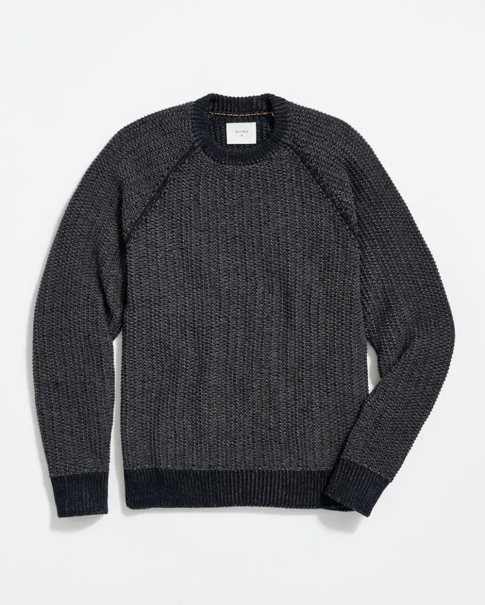 Sweaters and Sweatshirts Men Billy Reid Marled Crewneck Sweater Black