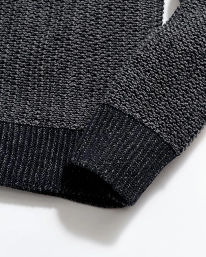 Sweaters and Sweatshirts Men Billy Reid Marled Crewneck Sweater Black