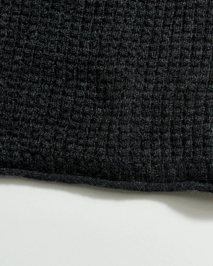 Sweaters and Sweatshirts Men Billy Reid Mini Waffle Crew Charcoal