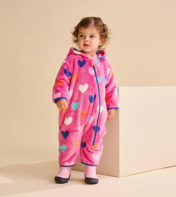 Sweaters Baby and Toddler Hatley Baby Girls Hearts Fleece Suit