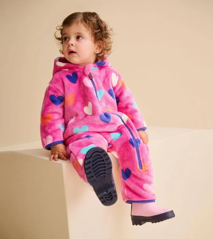 Sweaters Baby and Toddler Hatley Baby Girls Hearts Fleece Suit