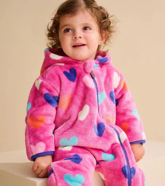 Sweaters Baby and Toddler Hatley Baby Girls Hearts Fleece Suit