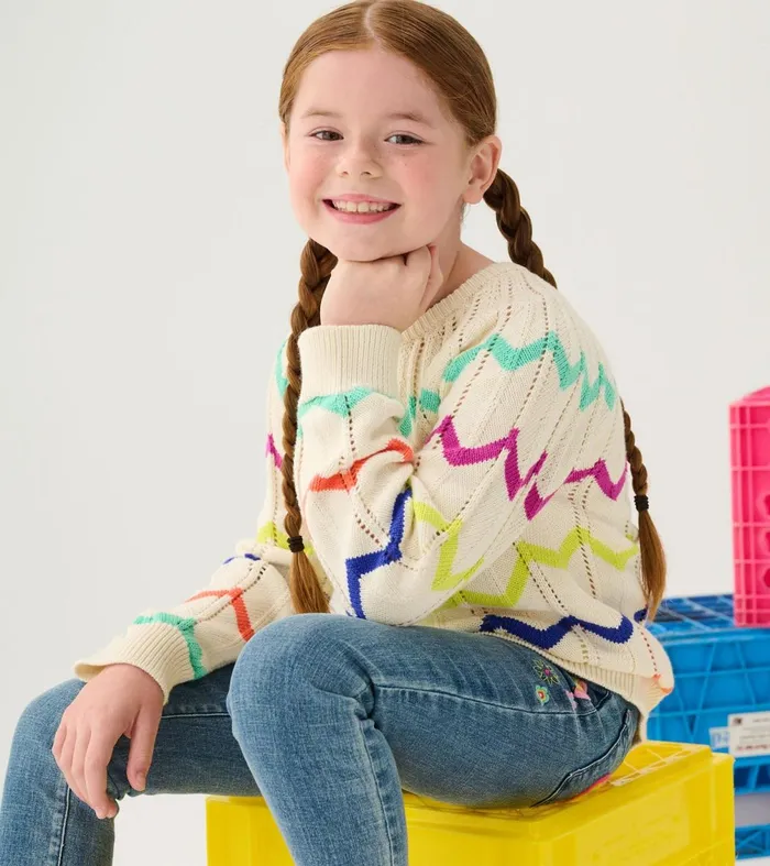 Sweaters Girls Hatley Girls Rainbow Sweater