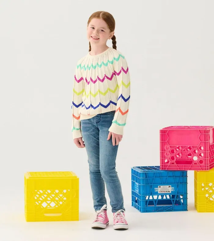 Sweaters Girls Hatley Girls Rainbow Sweater
