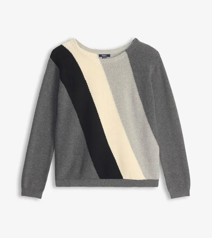 Sweaters Women Hatley Devon Sweater 8211 Diagonal Stripes