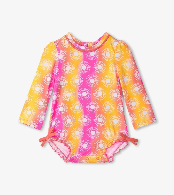 Swimwear Baby and Toddler Hatley Baby Girls Sunshine Rashguard Swimsuit