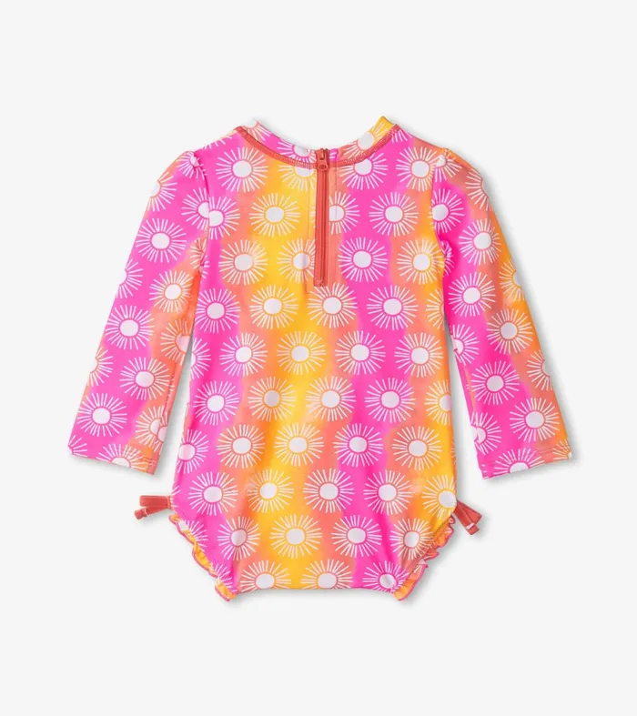 Swimwear Baby and Toddler Hatley Baby Girls Sunshine Rashguard Swimsuit