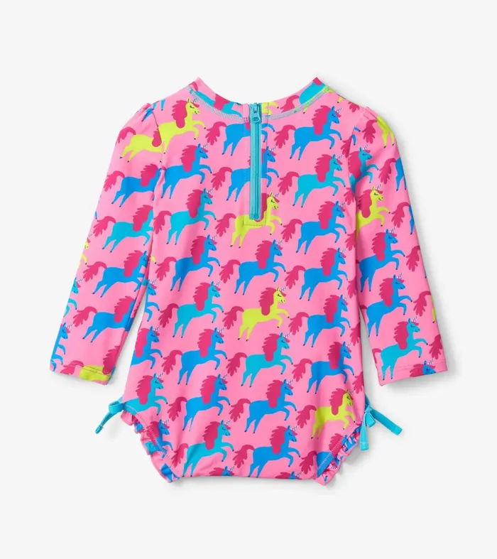 Swimwear Baby and Toddler Hatley Rock Star Unicorn Baby Rashguard Swimsuit