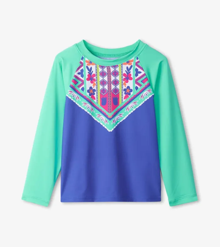 Swimwear Girls Hatley Girls Kaleidoscope Long Sleeve Rashguard