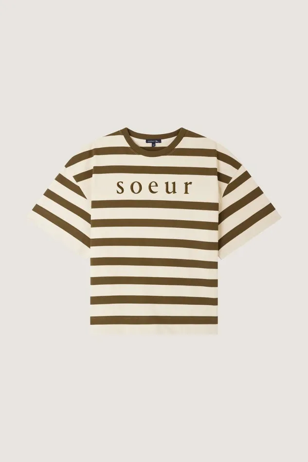 TShirts and Sweatshirts Women Soeur ADAM TEESHIRT Offwhitekhaki