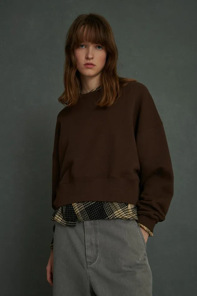 TShirts and Sweatshirts Women Soeur WILLOW SWEATSHIRT Dark Brown