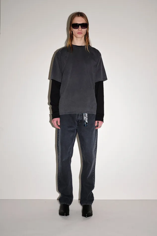 Tshirts and Tops LA Print Fallen 8211 Washed Black 8211 Wonhundred Men