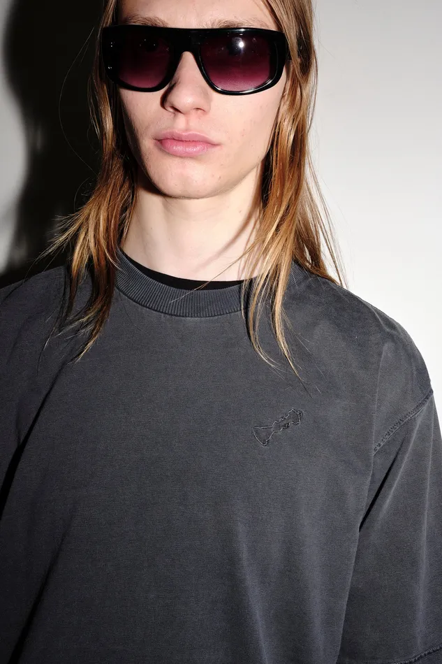 Tshirts and Tops LA Print Fallen 8211 Washed Black 8211 Wonhundred Men
