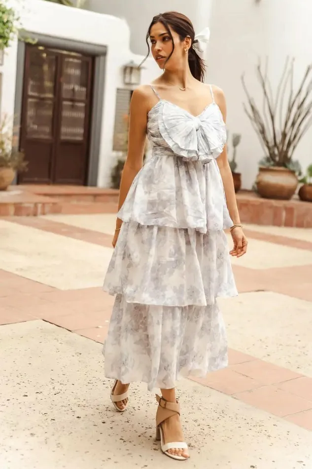 Tamara Floral Dress Blue Women Bohme Dresses