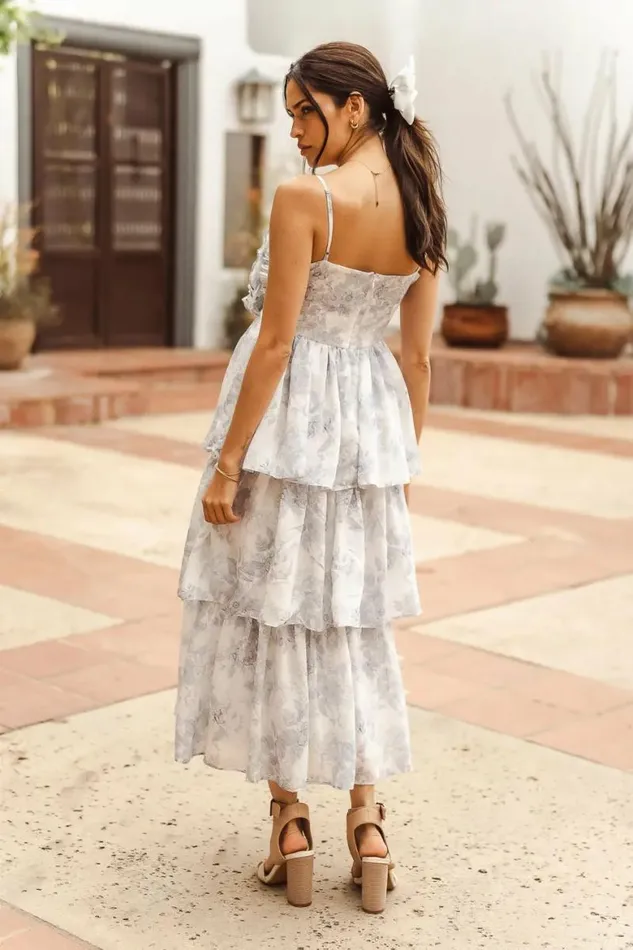 Tamara Floral Dress Blue Women Bohme Dresses