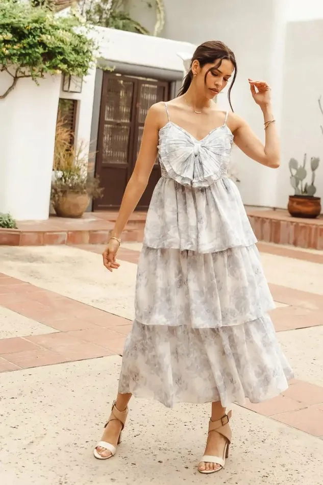 Tamara Floral Dress Blue Women Bohme Dresses
