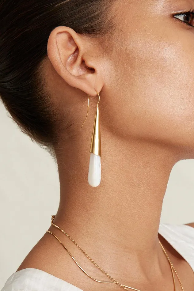 Tide Earrings White MOP Women Chan Luu Earrings