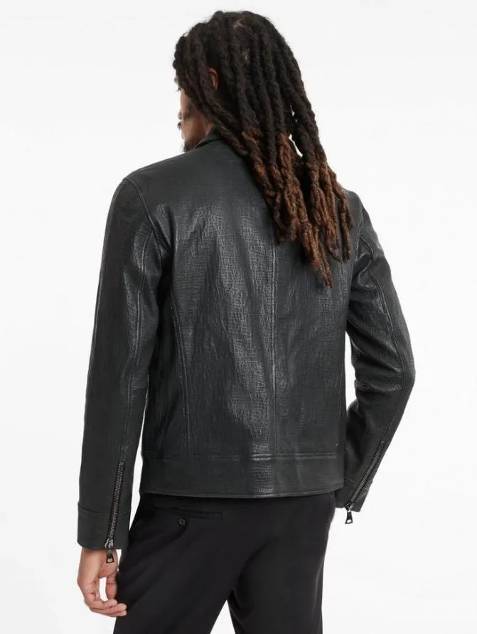 TILDEN JACKET Carbon Grey Clothing John Varvatos Leather Jackets
