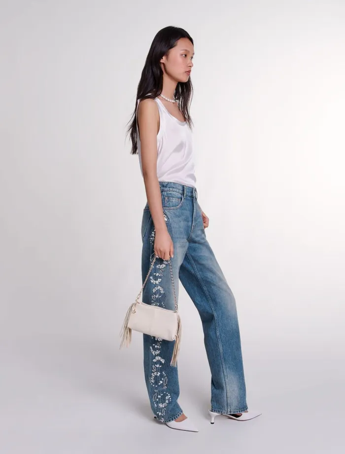Tops and Shirts Women Maje Silk Tank Top White