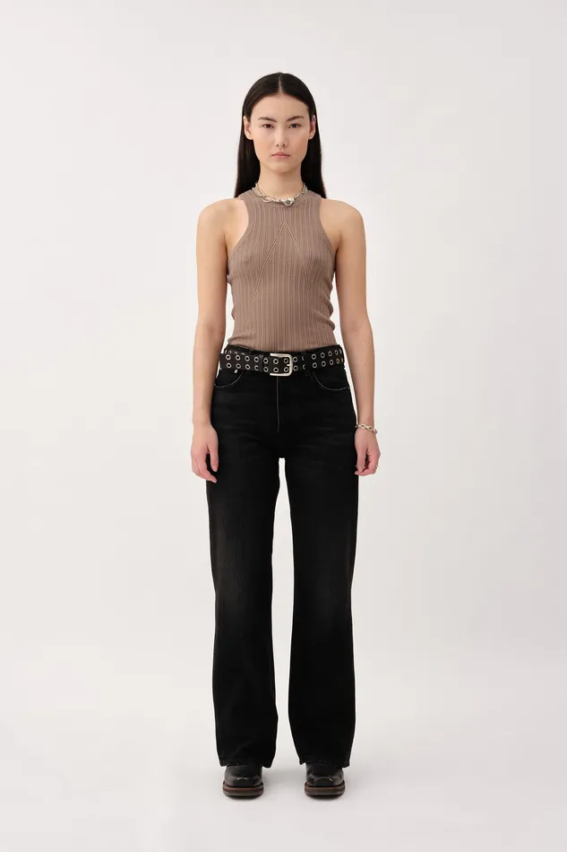 Tops and Tshirts Women Wonhundred Sena Pointelle 8211 Fossil