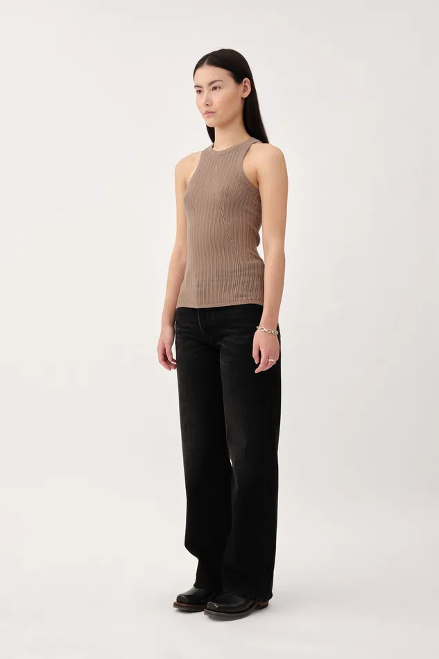 Tops and Tshirts Women Wonhundred Sena Pointelle 8211 Fossil