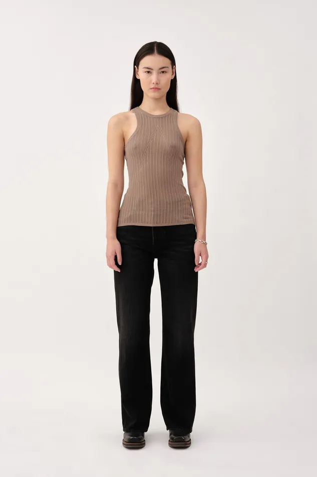 Tops and Tshirts Women Wonhundred Sena Pointelle 8211 Fossil
