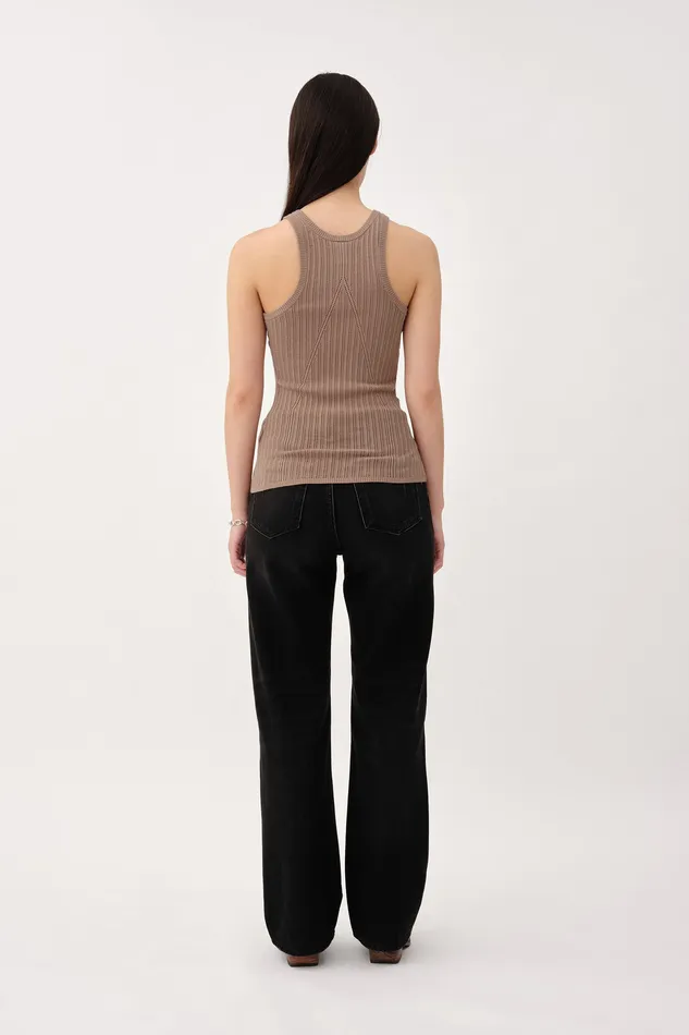 Tops and Tshirts Women Wonhundred Sena Pointelle 8211 Fossil