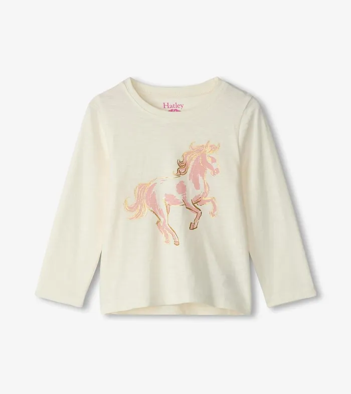 Tops Baby and Toddler Hatley Baby and Toddler Girls Prize Pony Long Sleeve TShirt