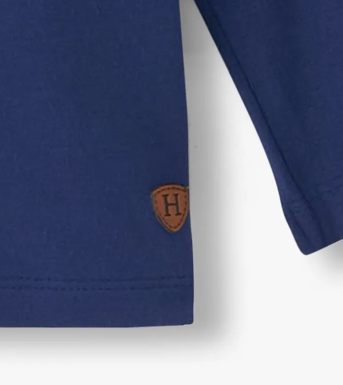 Tops Boys Hatley Boys Patriot Blue Long Sleeve Bamboo TShirt