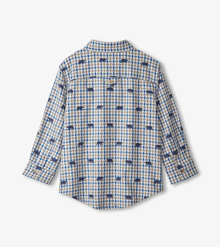 Tops Boys Hatley Mini Bears Button Down Shirt