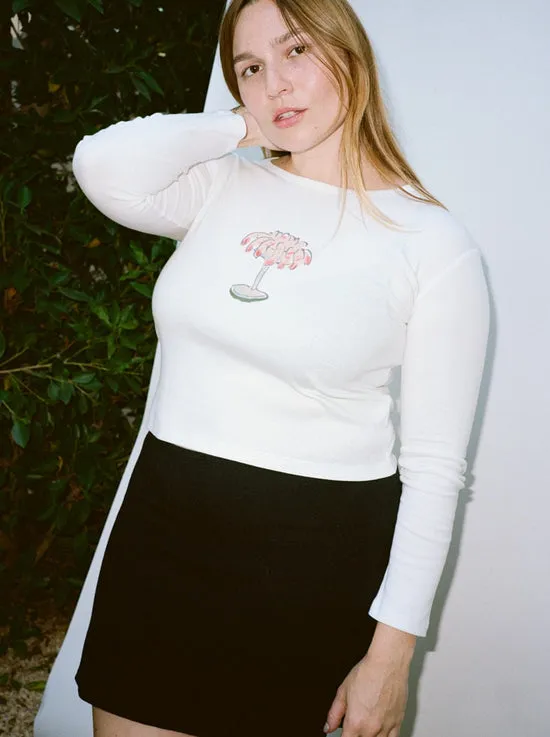 Tops Lisa Says Gah Women Dana Long Sleeve Tee Shrimp Cocktail